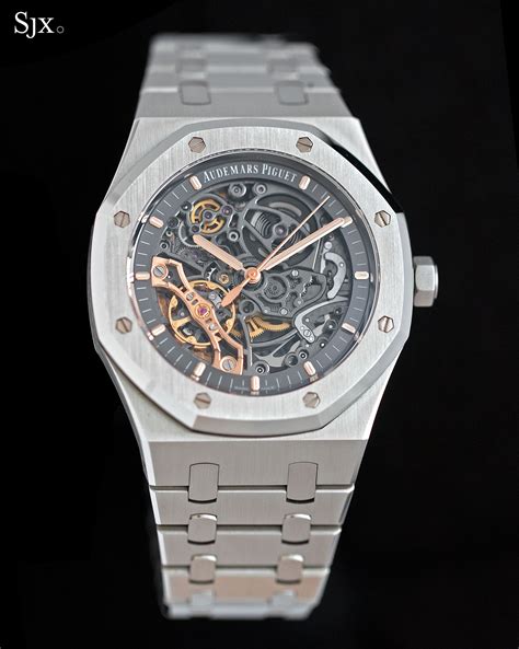 audemars piguet royal oak openworked skeleton price|audemars piguet skeleton stainless steel.